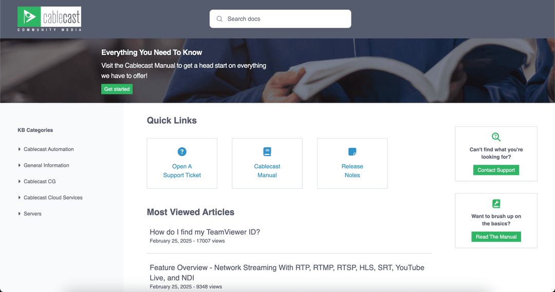 Docs Site Implementation